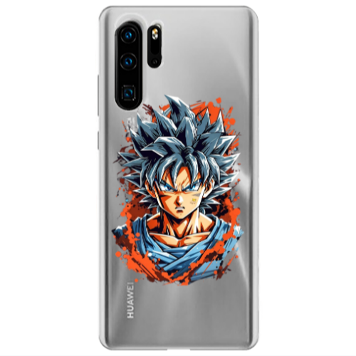 Huawei P30 Pro Anime Goku Transparent Silicone TPU Θήκη