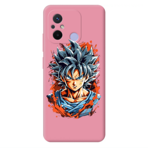 Xiaomi Redmi 12C Anime Goku Pink Colored Silicone TPU Θήκη
