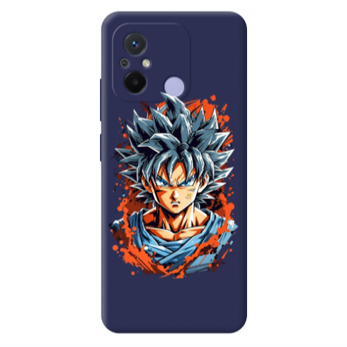 Xiaomi Redmi 12C Anime Goku Dark blue Colored Silicone TPU Θήκη