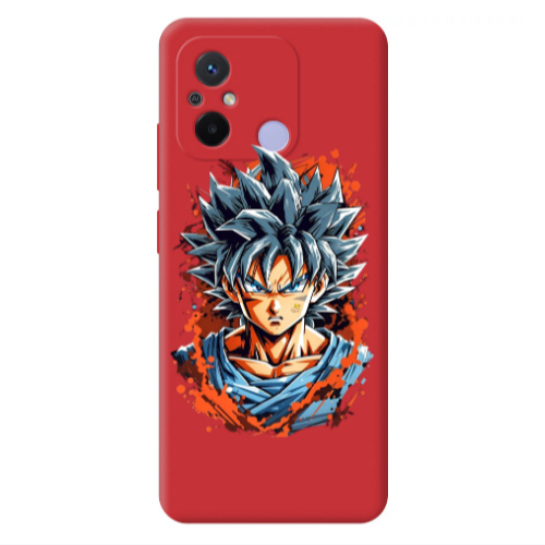 Xiaomi Redmi 12C Anime Goku Red Colored Silicone TPU Θήκη
