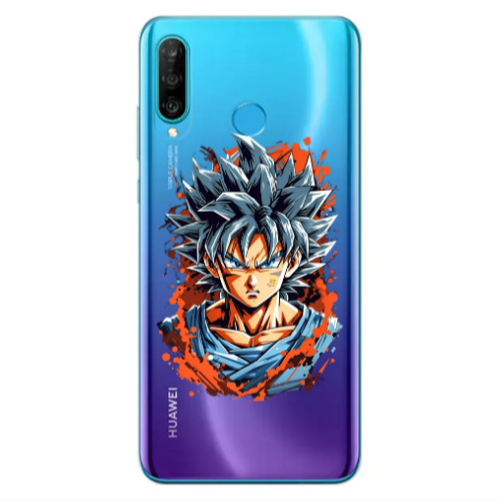 Huawei P30 Lite Anime Goku Transparent Silicone TPU Θήκη