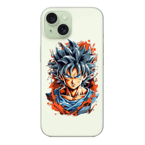Apple iPhone 15 Plus Anime Goku Transparent Silicone TPU Θήκη