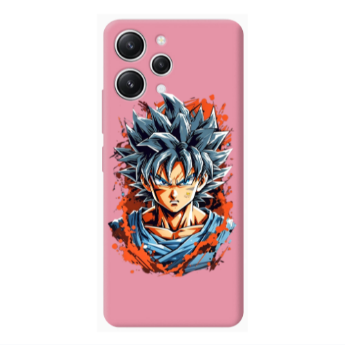 Xiaomi Redmi 12 Anime Goku Pink Colored Silicone TPU Θήκη