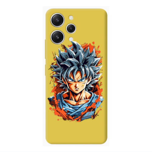 Xiaomi Redmi 12 Anime Goku Yellow Colored Silicone TPU Θήκη