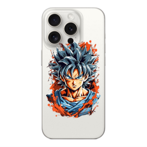 Apple iPhone 15 Pro Max Anime Goku Transparent Silicone TPU Θήκη