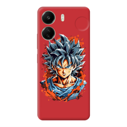 Xiaomi Redmi 13C Anime Goku Red Colored Silicone TPU Θήκη