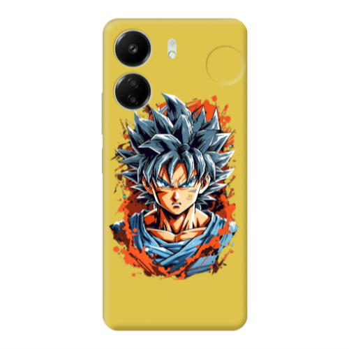 Xiaomi Redmi 13C Anime Goku Yellow Colored Silicone TPU Θήκη