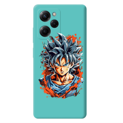 Xiaomi Poco X5 Pro Anime Goku Turquoise Colored Silicone TPU Θήκη