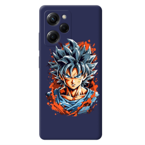 Xiaomi Poco X5 Pro Anime Goku Dark blue Colored Silicone TPU Θήκη