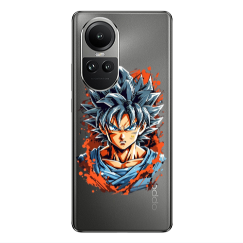 Oppo Reno10 5G Anime Goku Transparent Silicone TPU Θήκη