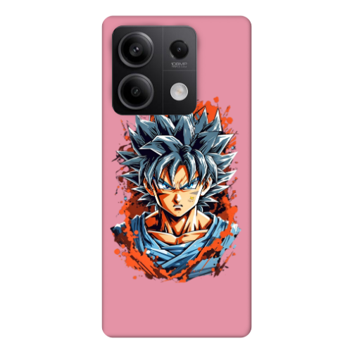 Xiaomi Redmi Note 13 5G Anime Goku Pink Colored Silicone TPU Θήκη