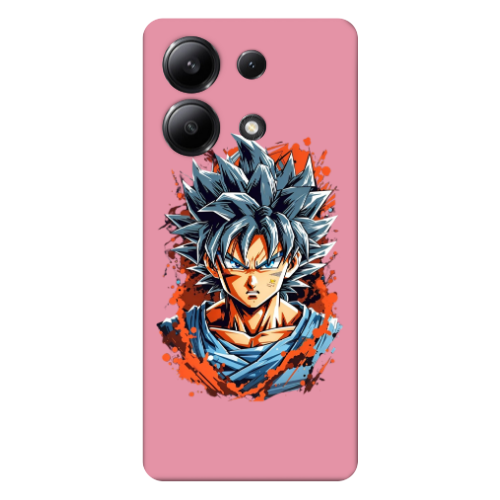 Xiaomi Redmi Note 13 4G Anime Goku Pink Colored Silicone TPU Θήκη