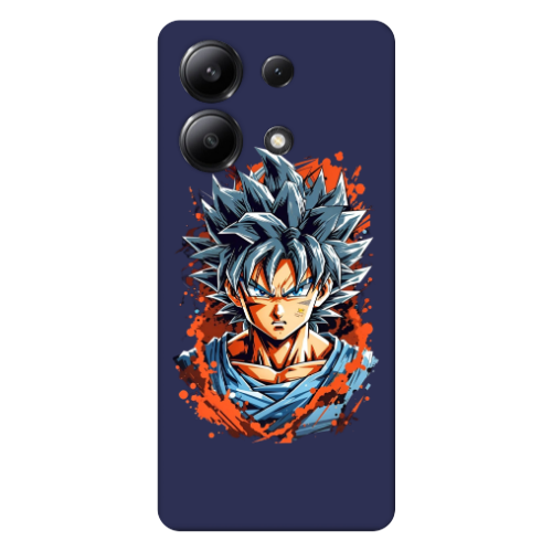 Xiaomi Redmi Note 13 4G Anime Goku Dark blue Colored Silicone TPU Θήκη