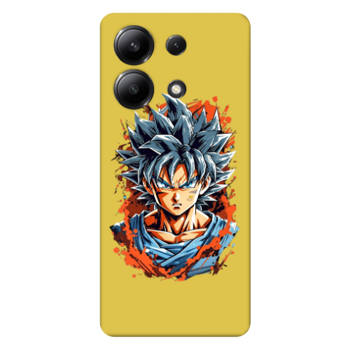 Xiaomi Redmi Note 13 4G Anime Goku Yellow Colored Silicone TPU Θήκη