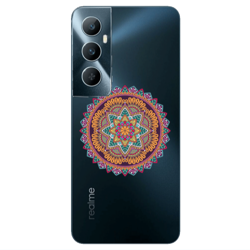 Realme C65 Mandala D102 Transparent Silicone TPU Θήκη
