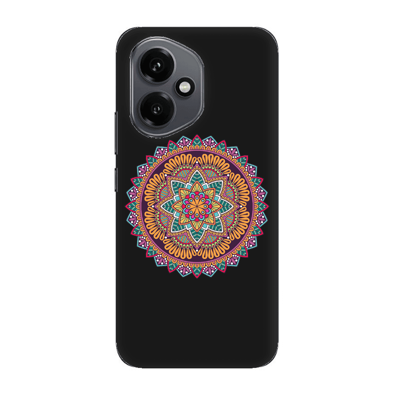 Honor Magic 400 Mandala D102 Black Colored Silicone TPU Θήκη