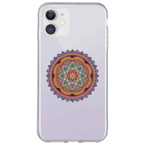 Apple iPhone 12 Mandala D102 Transparent Silicone TPU Θήκη