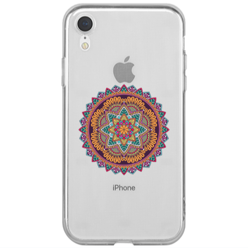 Apple iPhone Xr Mandala D102 Transparent Silicone TPU Θήκη