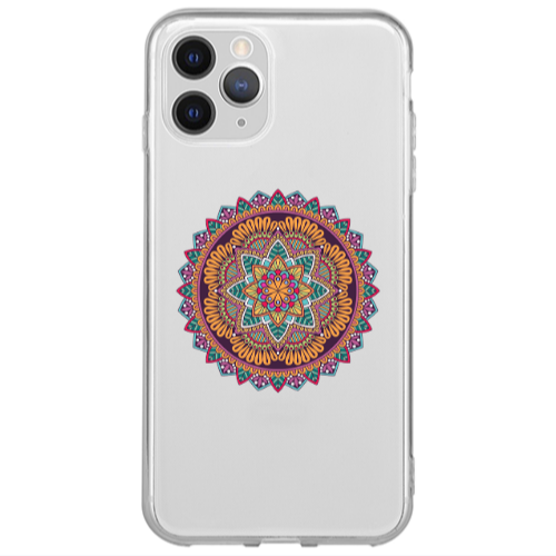 Apple iPhone 13 Pro Max Mandala D102 Transparent Silicone TPU Θήκη