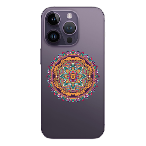 Apple iPhone 14 Pro Max Mandala D102 Transparent Silicone TPU Θήκη