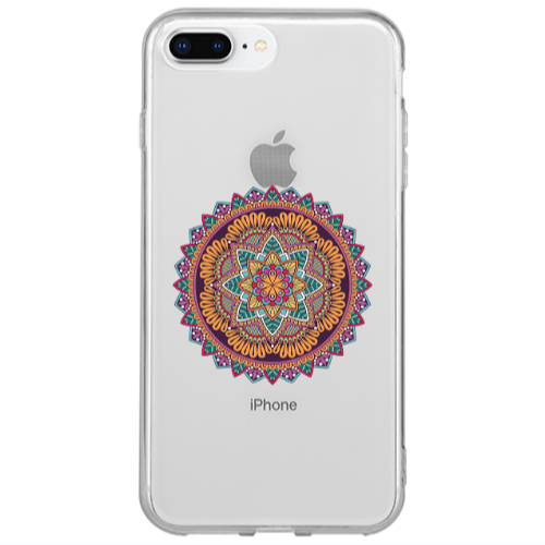 Apple iPhone 7 Plus Mandala D102 Transparent Silicone TPU Θήκη