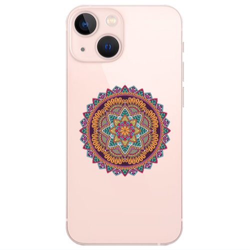 Apple iPhone 13 Mini Mandala D102 Transparent Silicone TPU Θήκη