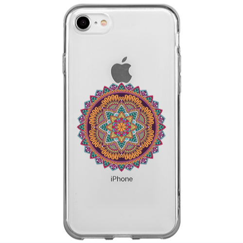 Apple iPhone SE 2020 Mandala D102 Transparent Silicone TPU Θήκη