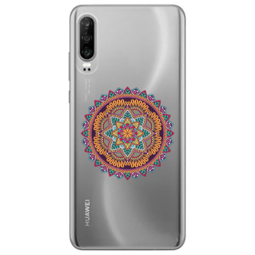 Huawei P30 Mandala D102 Transparent Silicone TPU Θήκη