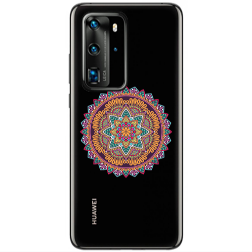 Huawei P40 Pro Mandala D102 Transparent Silicone TPU Θήκη