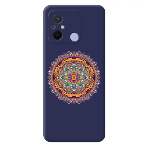 Xiaomi Redmi 12C Mandala D102 Dark blue Colored Silicone TPU Θήκη