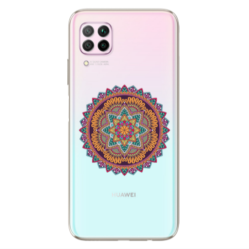 Huawei P40 Lite Mandala D102 Transparent Silicone TPU Θήκη
