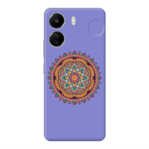 Xiaomi Redmi 13C Mandala D102 Purple Colored Silicone TPU Θήκη