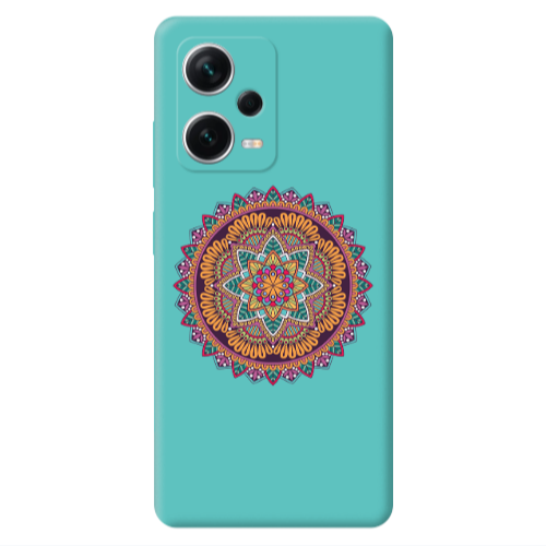 Xiaomi Poco X5 Mandala D102 Turquoise Colored Silicone TPU Θήκη