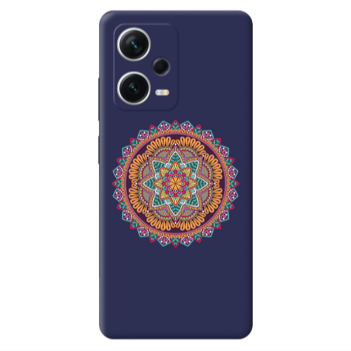Xiaomi Poco X5 Mandala D102 Dark blue Colored Silicone TPU Θήκη