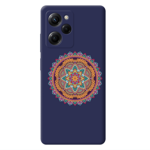 Xiaomi Poco X5 Pro Mandala D102 Dark blue Colored Silicone TPU Θήκη