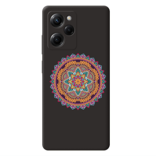 Xiaomi Poco X5 Pro Mandala D102 Black Colored Silicone TPU Θήκη