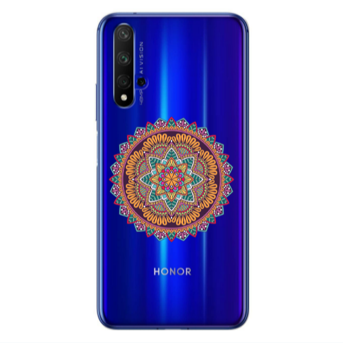 Huawei Nova 5 T Mandala D102 Transparent Silicone TPU Θήκη
