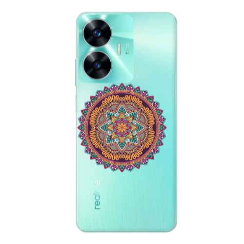 Realme C55 Mandala D102 Transparent Silicone TPU Θήκη