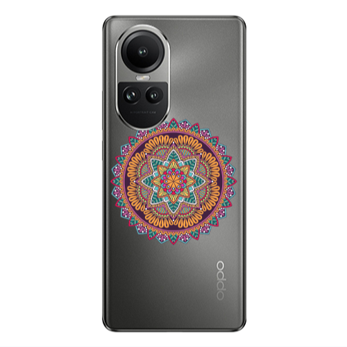 Oppo Reno10 5G Mandala D102 Transparent Silicone TPU Θήκη