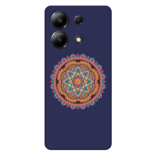 Xiaomi Redmi Note 13 4G Mandala D102 Dark blue Colored Silicone TPU Θήκη