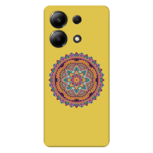 Xiaomi Redmi Note 13 4G Mandala D102 Yellow Colored Silicone TPU Θήκη