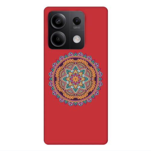 Xiaomi Redmi Note 13Pro 5G Mandala D102 Red Colored Silicone TPU Θήκη