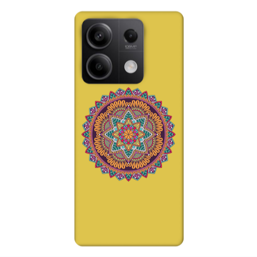 Xiaomi Redmi Note 13Pro 5G Mandala D102 Yellow Colored Silicone TPU Θήκη