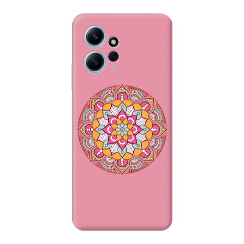 Xiaomi Redmi Note 12 4G Mandala D103 Pink Colored Silicone TPU Θήκη