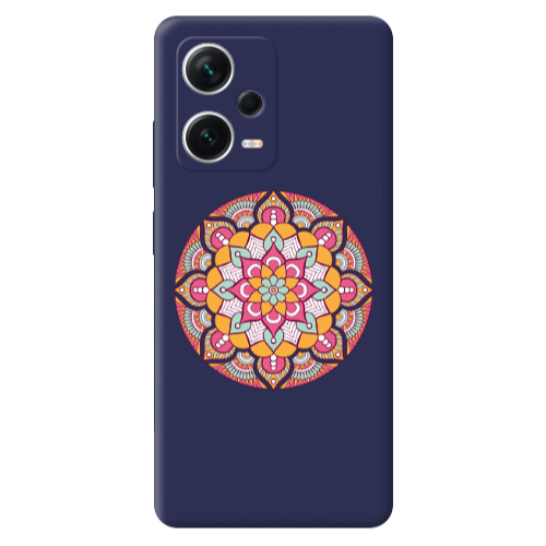 Xiaomi Poco X5 Mandala D103 Dark blue Colored Silicone TPU Θήκη