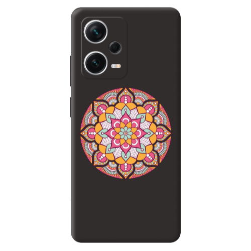 Xiaomi Poco X5 Mandala D103 Black Colored Silicone TPU Θήκη