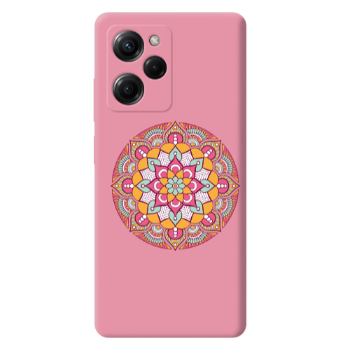 Xiaomi Poco X5 Pro Mandala D103 Pink Colored Silicone TPU Θήκη