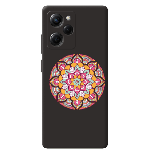 Xiaomi Poco X5 Pro Mandala D103 Black Colored Silicone TPU Θήκη