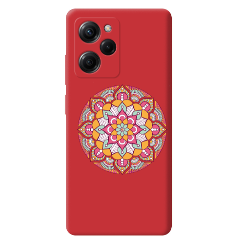 Xiaomi Poco X5 Pro Mandala D103 Red Colored Silicone TPU Θήκη