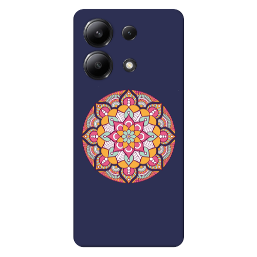 Xiaomi Redmi Note 13 4G Mandala D103 Dark blue Colored Silicone TPU Θήκη